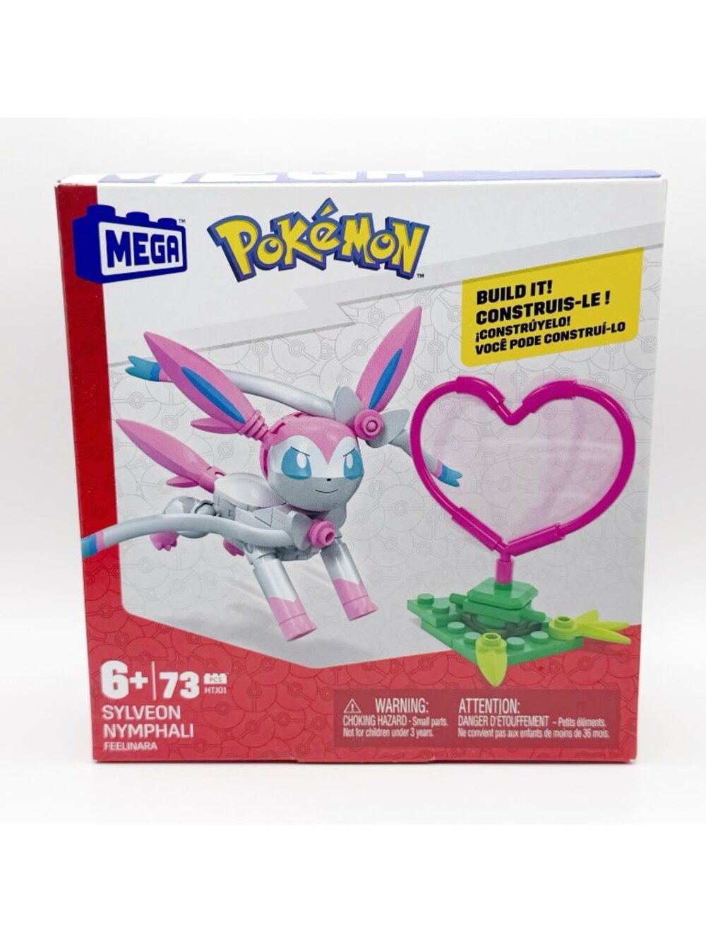 MEGA PokƩmon Sylveon Nymphali Feelinara Pokemon Build It HTJ01 2023 NEW